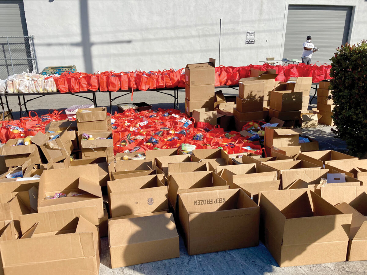 Food bank volunteers